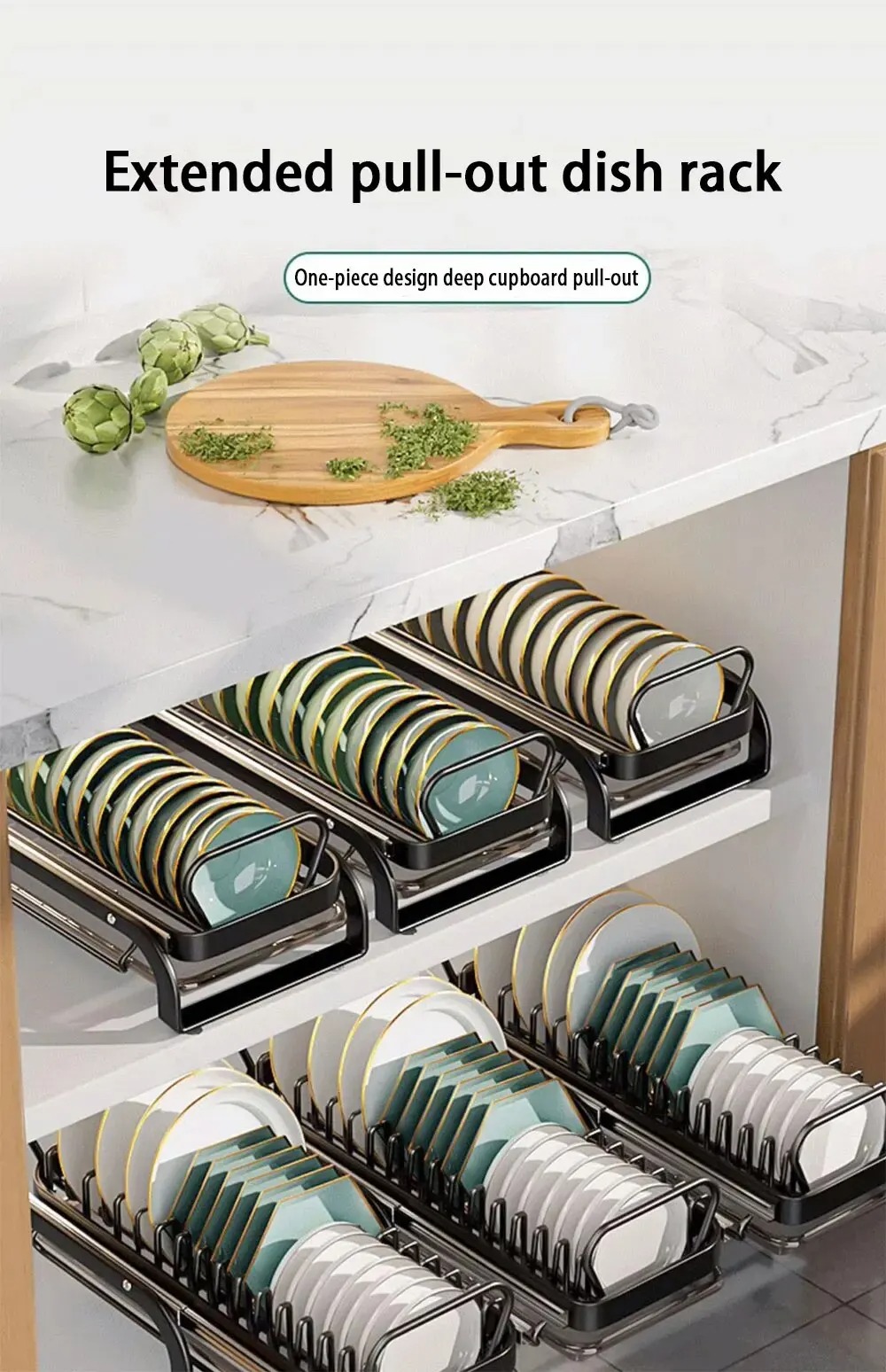 Title 1, Multi-functional Kitchen Storage Rack Dish Drai...