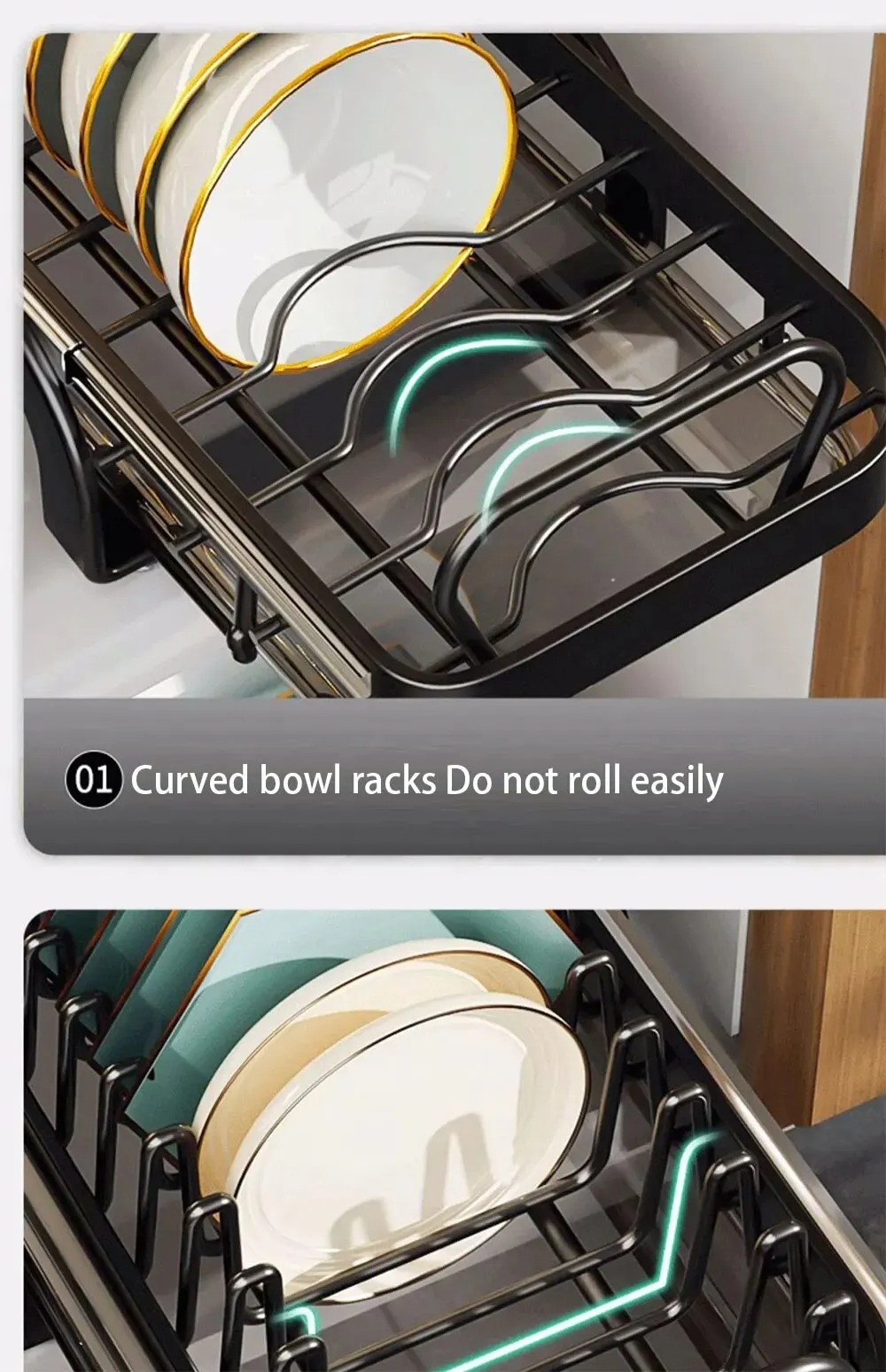 Title 9, Multi-functional Kitchen Storage Rack Dish Drai...