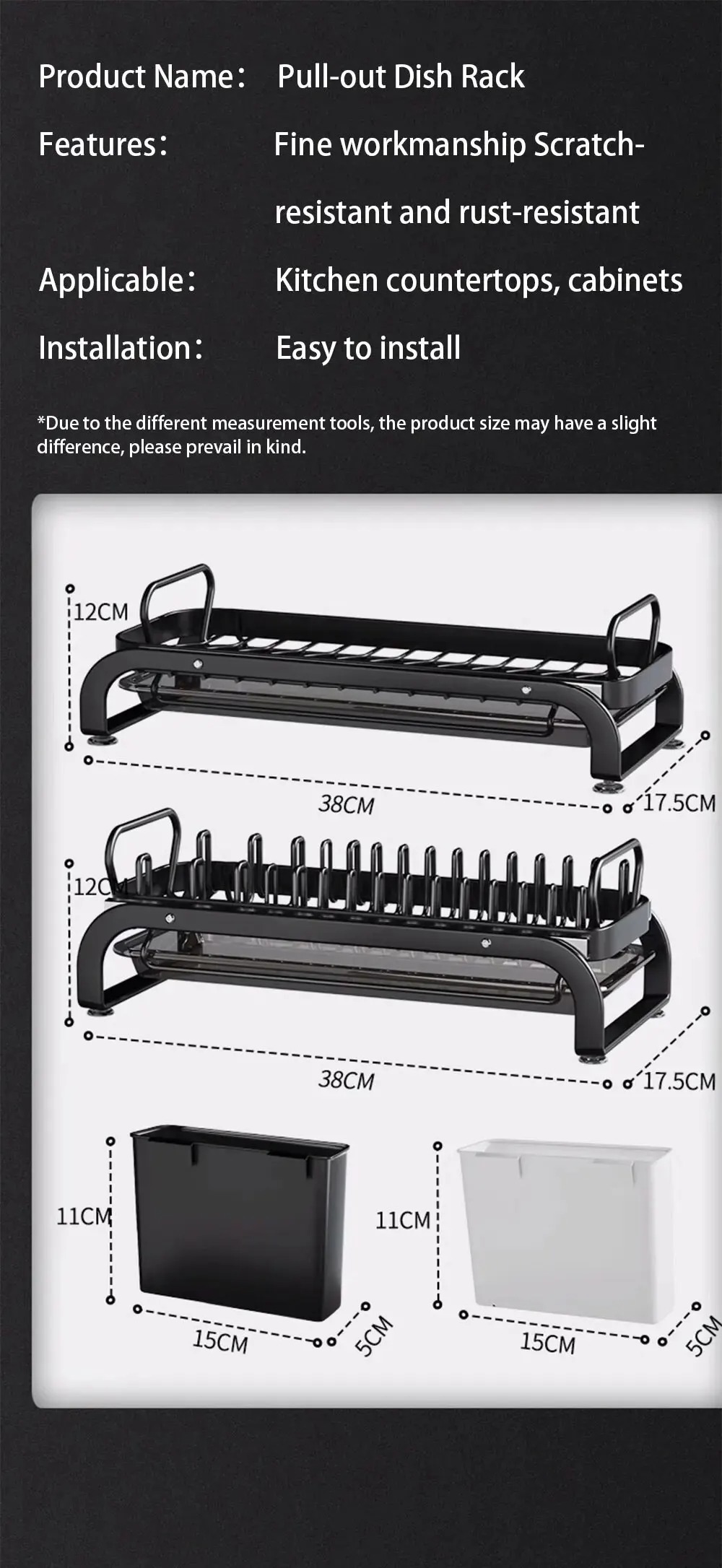 Title 11, Multi-functional Kitchen Storage Rack Dish Drai...