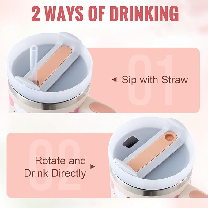 Insulated Tumblers With Straw