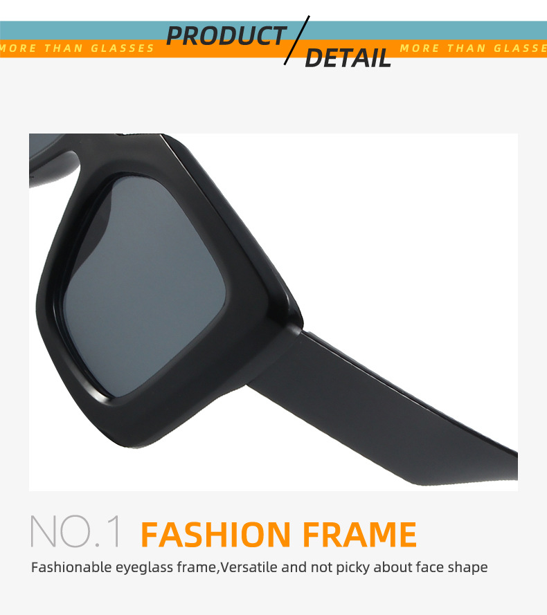 Title 7, Fashion Classic Black Frame Large Frame Travel ...