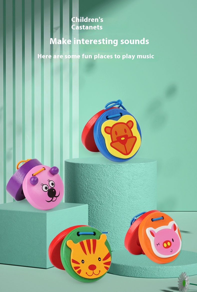 Title 1, Creatief houten kindercastanet Orff muziekapparaat