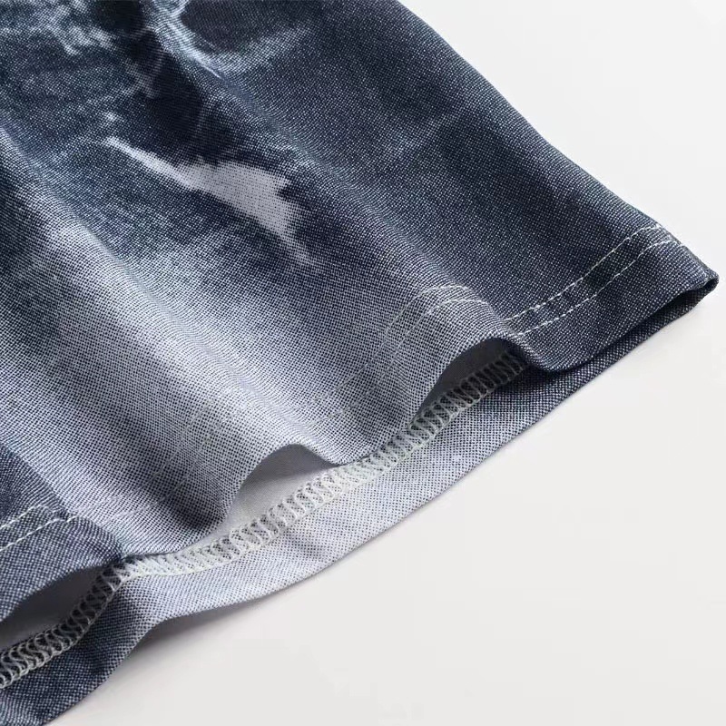 Title 5, Boxer Uomo in Cotone con Stampa Denim 3D, Comod...