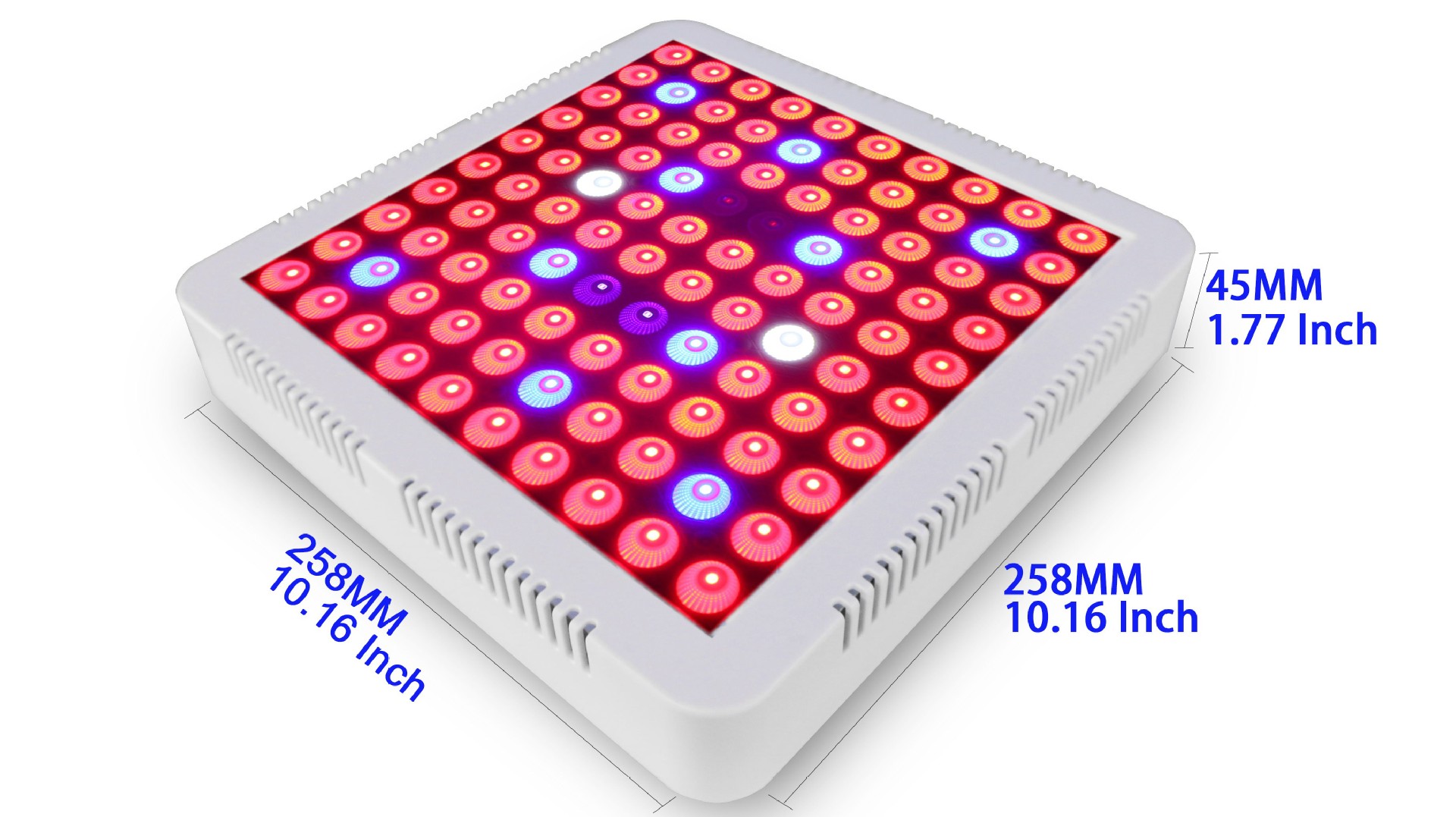 Grow light front view