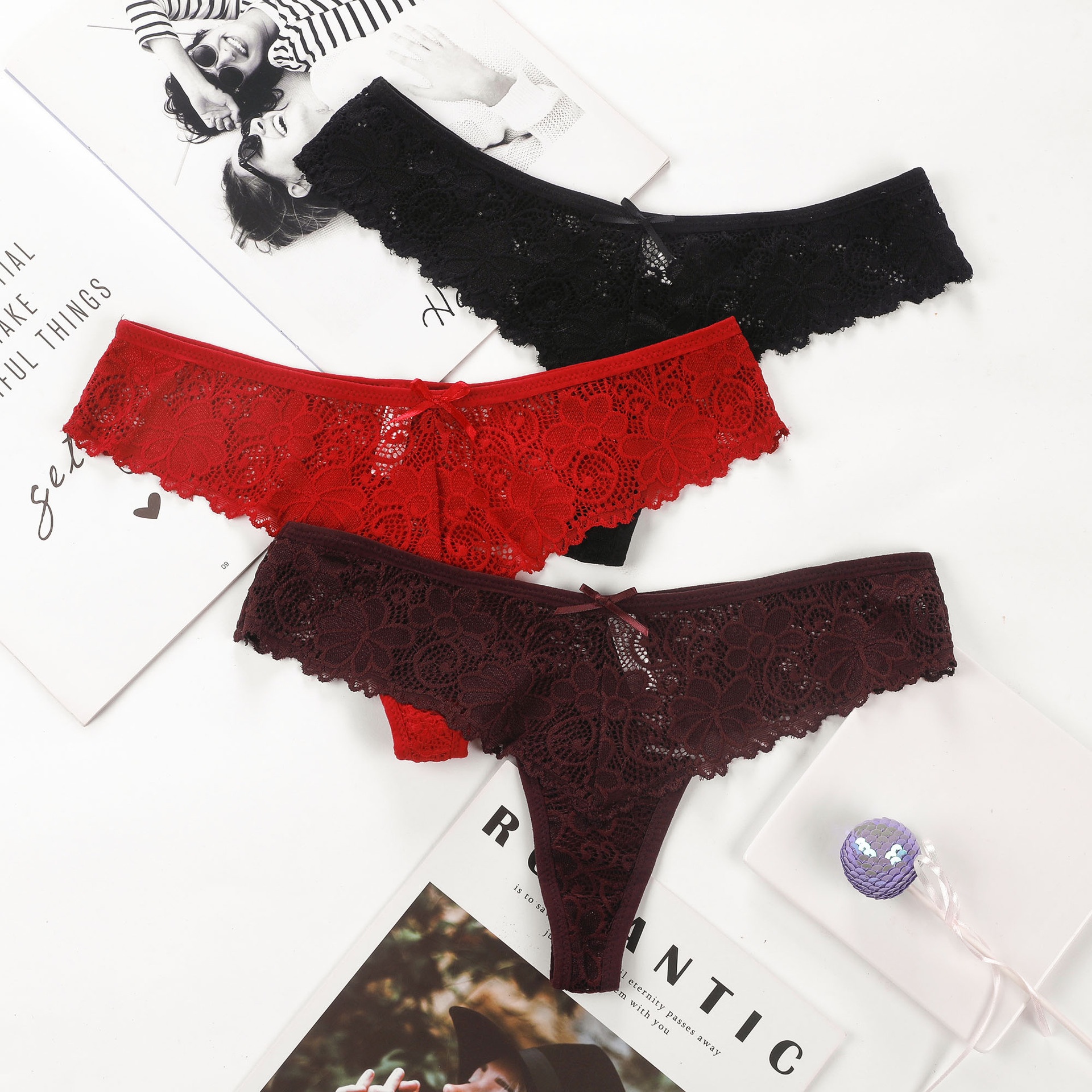 Title 4, European and American style sexy lace underwear...