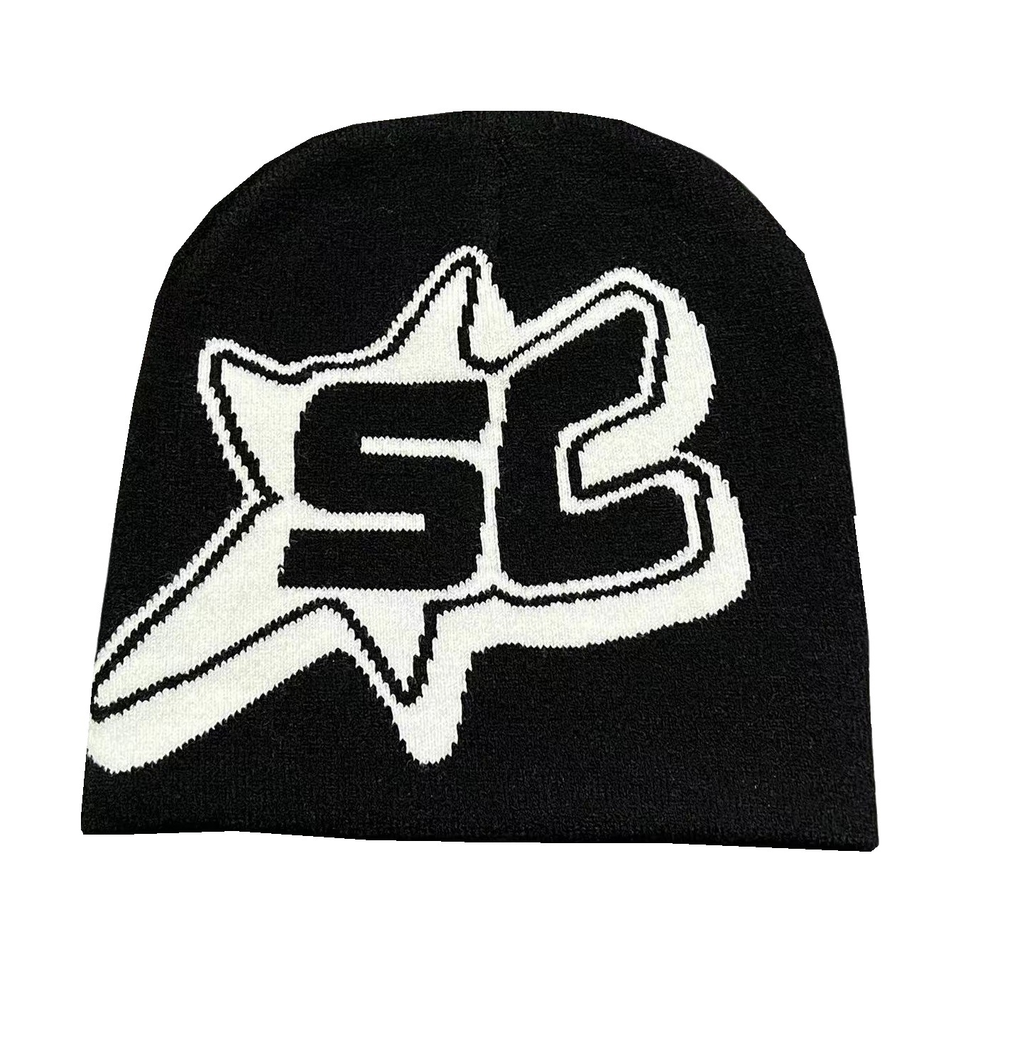 Title 20, Jacquard Letter SC Trend Knitting Sleeve Cap