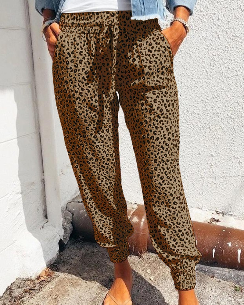 Title 3, European And American High Waist Leopard Print ...