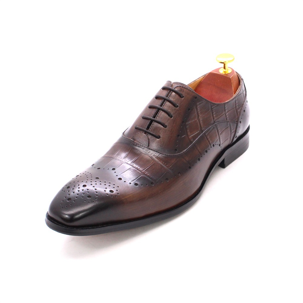 Leather Hand Rubbed Color Carved Male Business