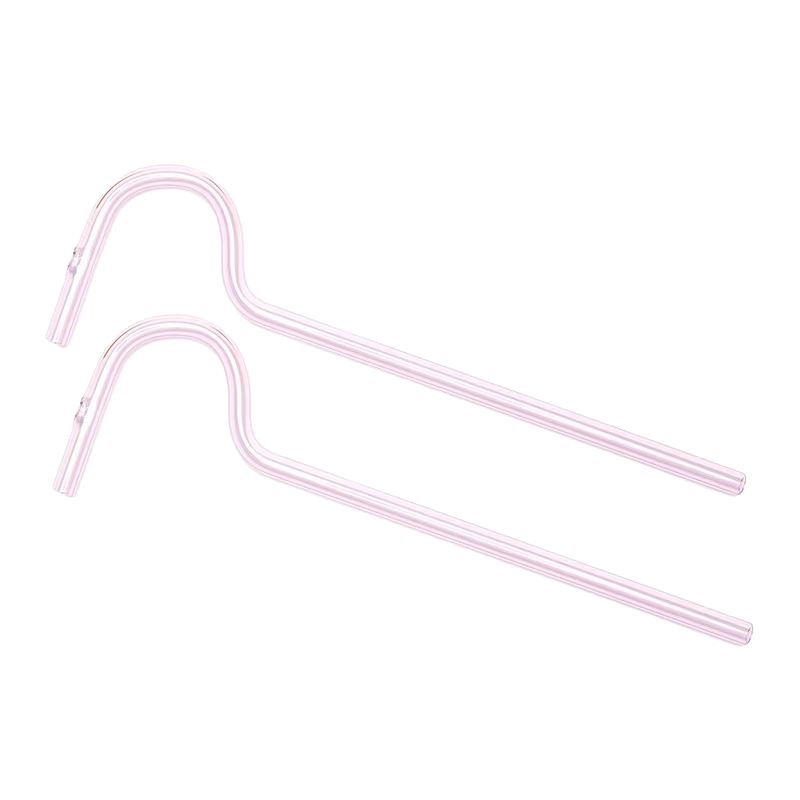 Anti Wrinkle Straw - Glass Anti-wrinkle Drinking Straws, Clear Reusable Straws With Cleaning Brush - Eco-Friendly Alternative To Plastic - Cleaning Brush Included - 2 Pack