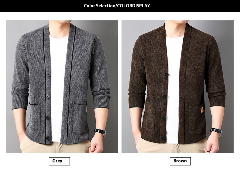 Title 6, Korean Style Mens Corduroy Sweater Coat, Trend...