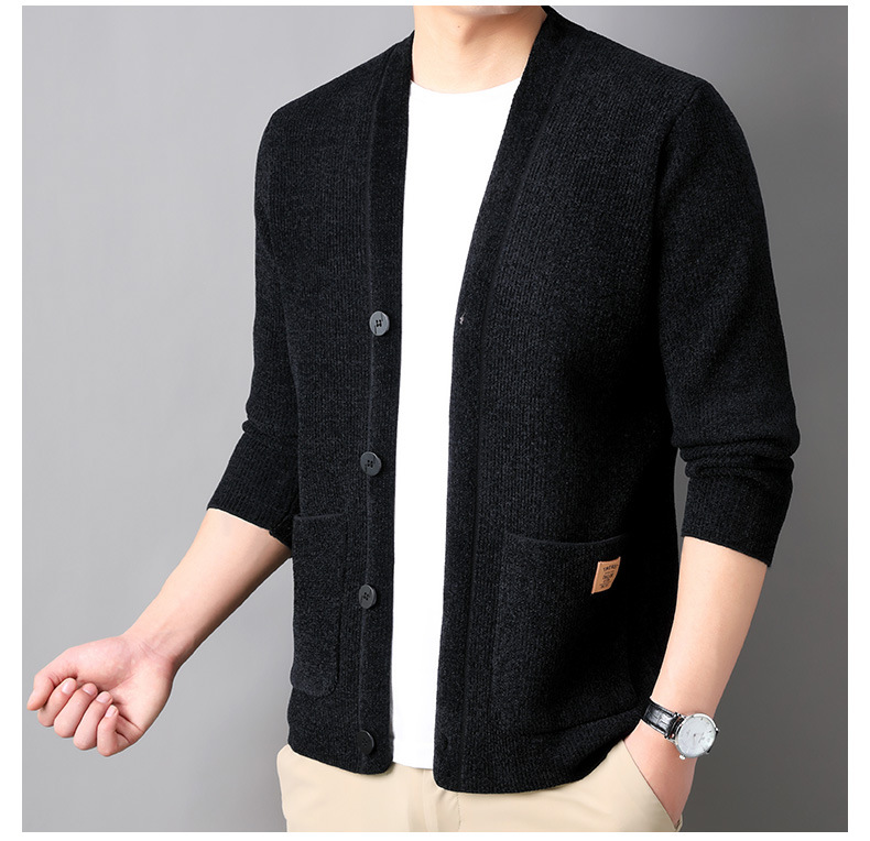 Title 9, Korean Style Mens Corduroy Sweater Coat, Trend...