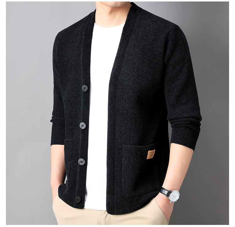 Title 10, Korean Style Mens Corduroy Sweater Coat, Trend...