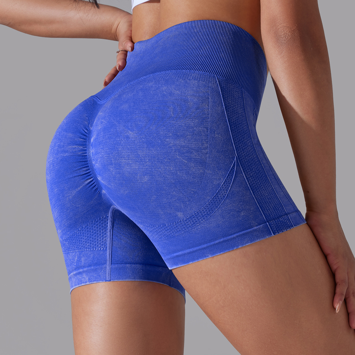 Title 29, Damen Seamless Gestrickte High Waist Yoga Short...