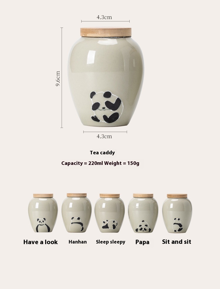 Title 1, Chinese retro panda keramische pot