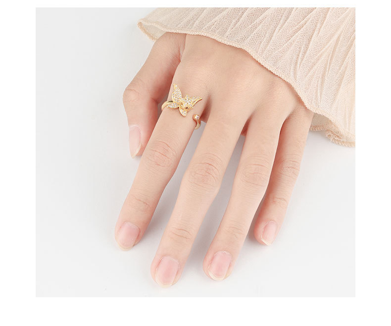 Golden Butterfly Spinning Ring - Image 2