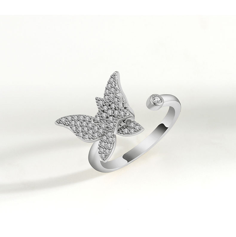 Golden Butterfly Spinning Ring - Image 3