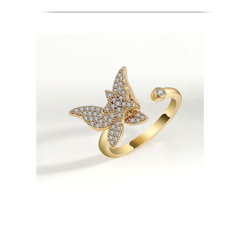 Golden Butterfly Spinning Ring - Image 4