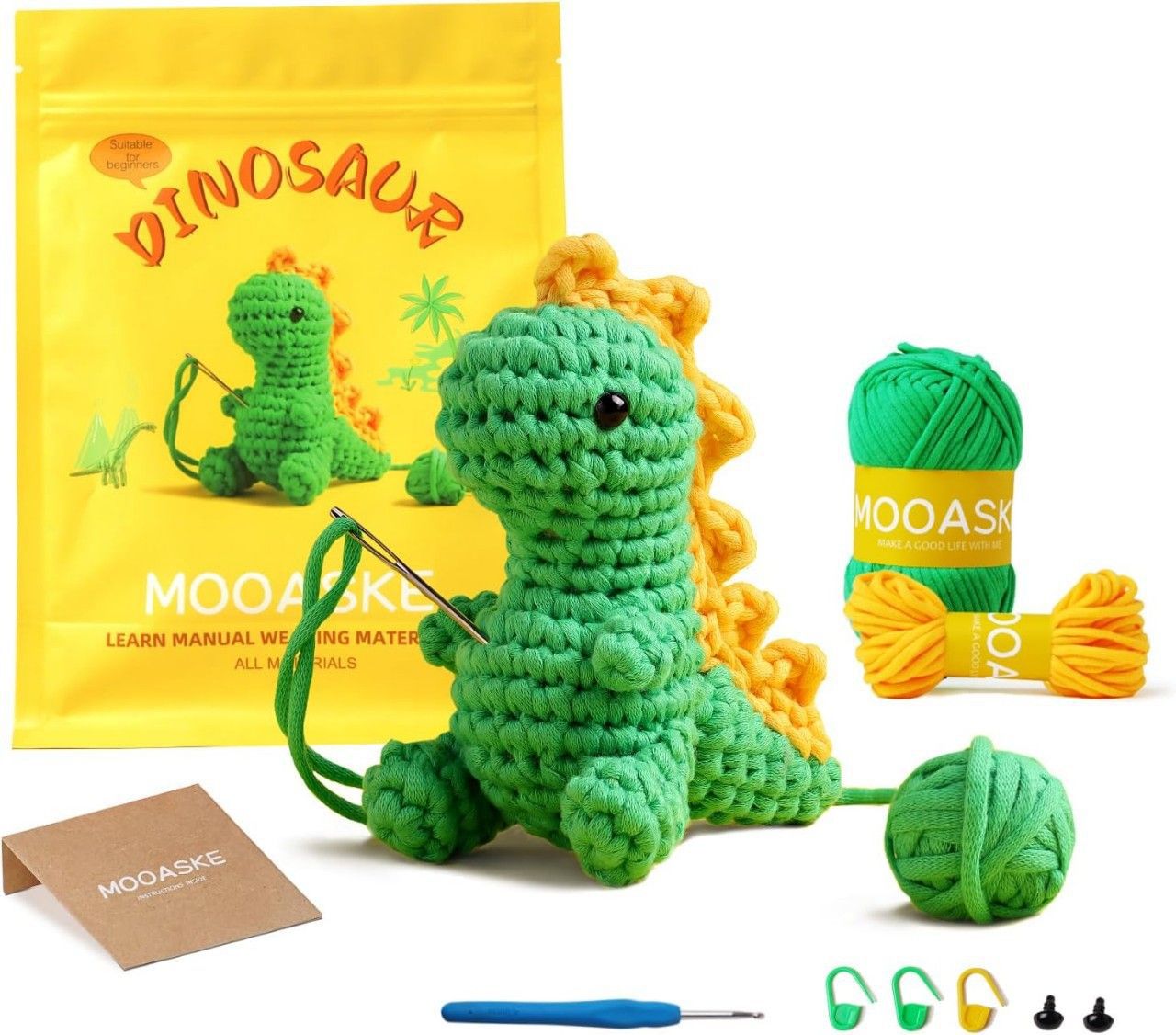 Dinosaur Crochet Kit | Cute Animal Beginners Crochet