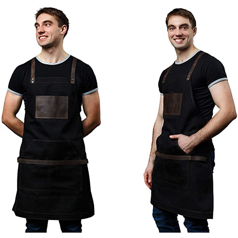 Title 1, Modern Simple PU Leather Pocket Jean Apron