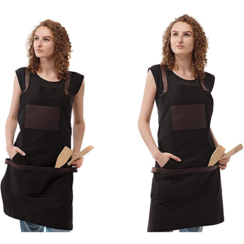 Title 5, Modern Simple PU Leather Pocket Jean Apron