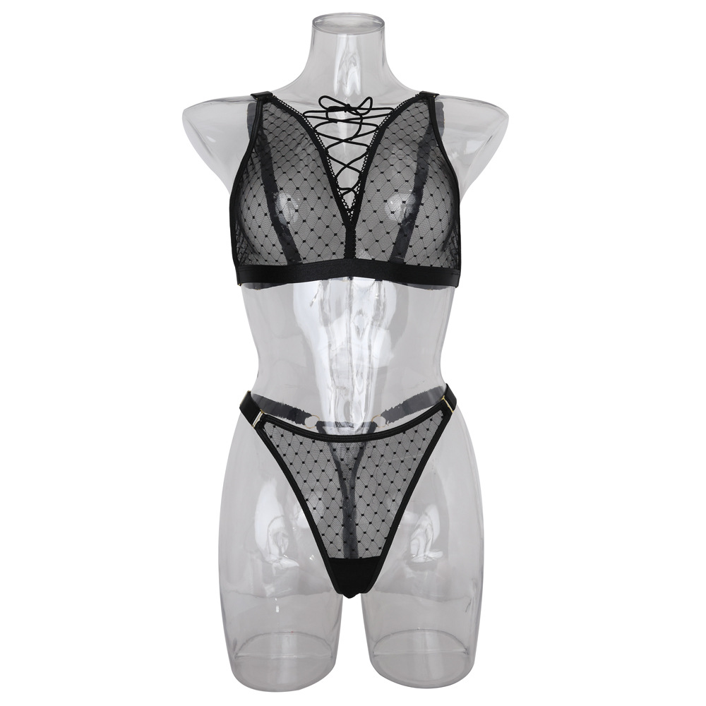 Title 9, Sexy See-through Two-piece Set Without Steel Ri...