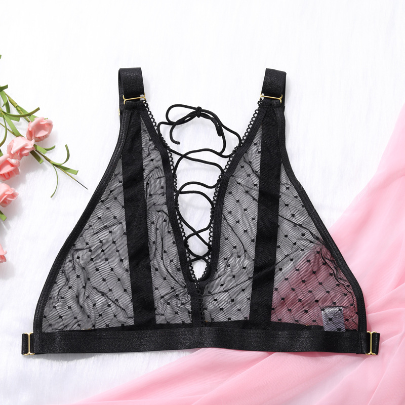 Title 10, Sexy See-through Two-piece Set Without Steel Ri...