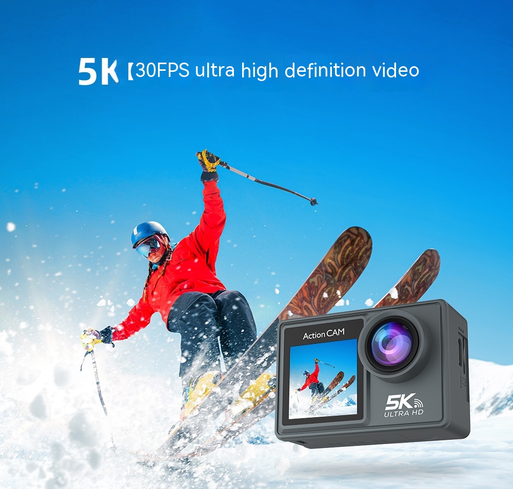 Title 6, Action Cam 5K Impermeabile WiFi con Telecomando...