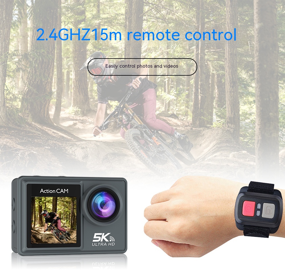 Title 7, 5K Waterproof Sports Camera WIFI Remote Control...