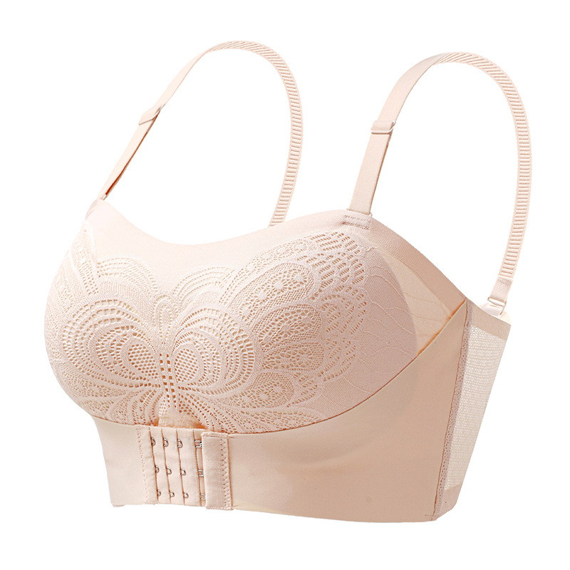 Title 2, Front Closure Bra Strapless Wireless Push Up An...