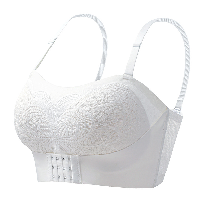 Title 4, Front Closure Bra Strapless Wireless Push Up An...