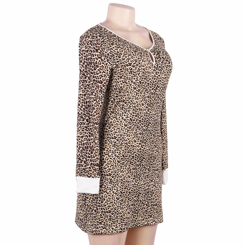 Title 6, Womens Fashion Simple Leopard Print Long-sleev...