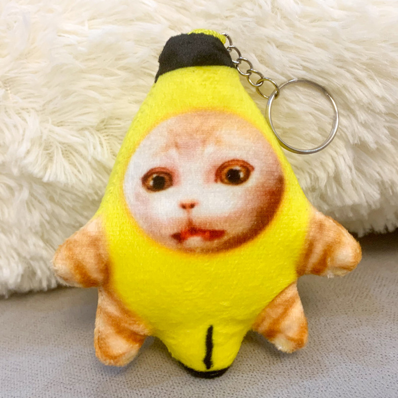 Title 1, Banana Cat Voice Ragdoll Doll Hanger Huilende K...