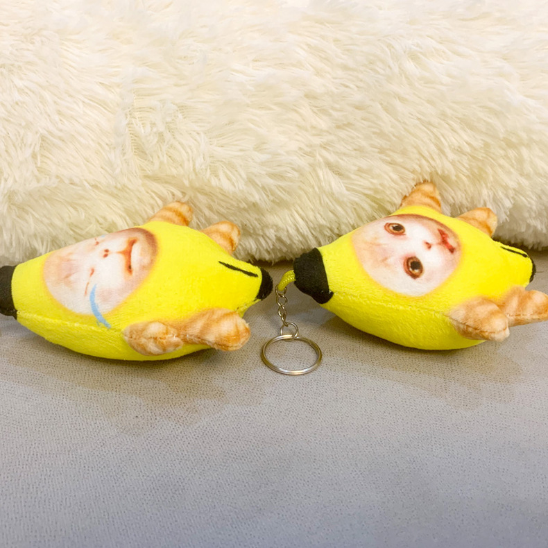 Title 2, Banana Cat Voice Ragdoll Doll Hanger Huilende K...