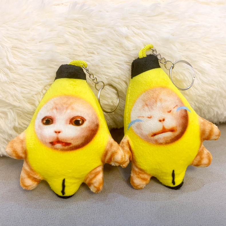 Title 3, Banana Cat Voice Ragdoll Doll Hanger Huilende K...