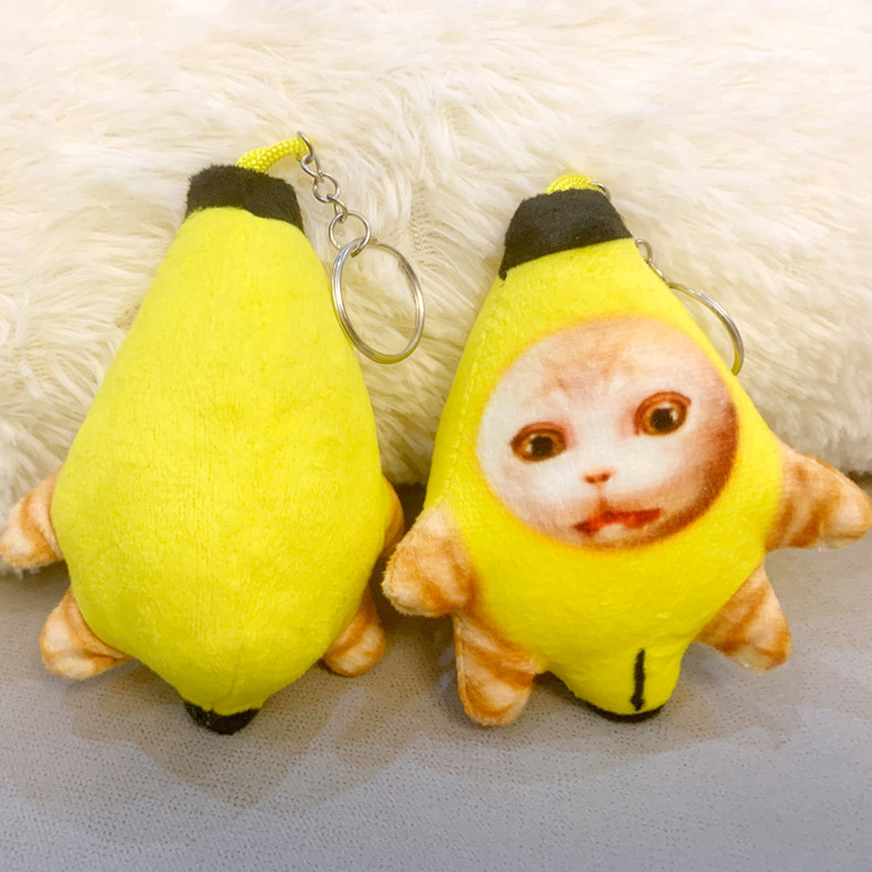 Title 5, Banana Cat Voice Ragdoll Doll Hanger Huilende K...