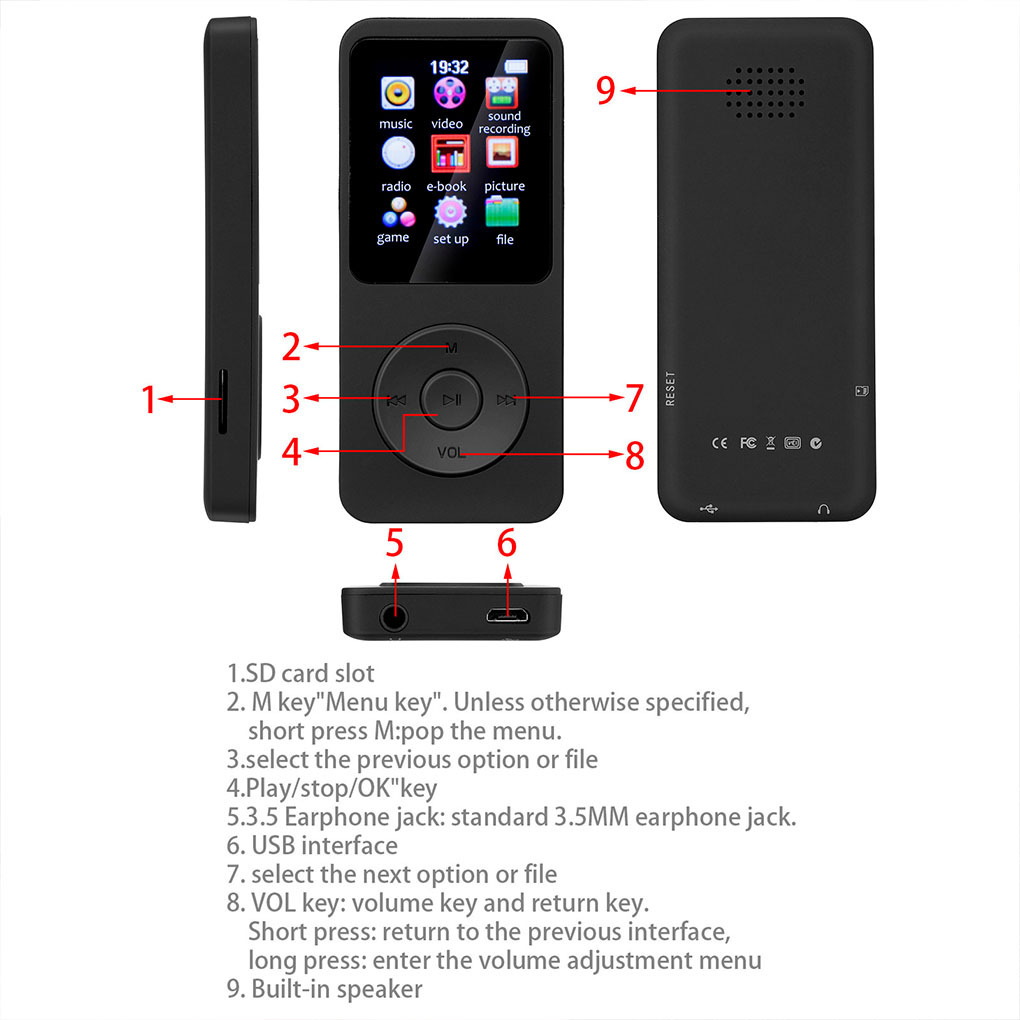 Title 2, MP3 Walkman Student Edition Touch Bluetooth MP4...