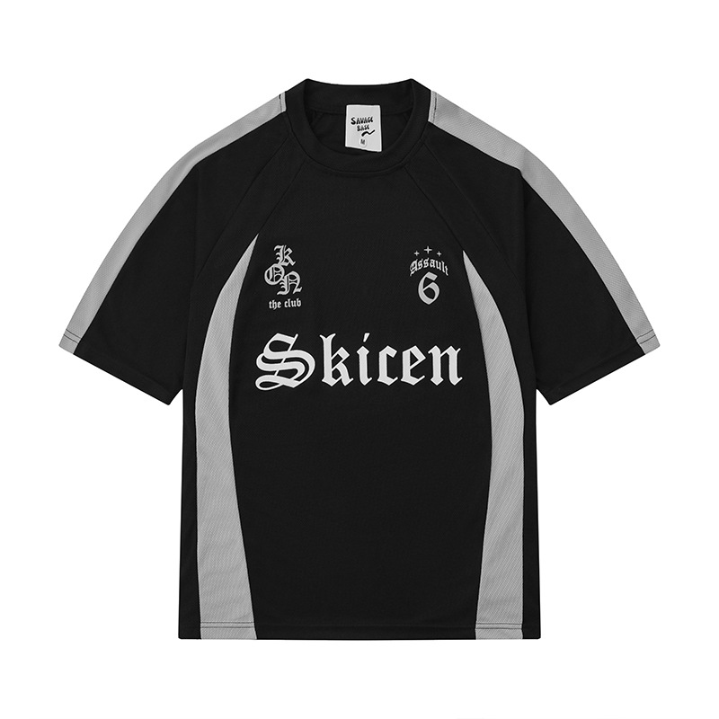 Title 19, Streetstyle heren T-shirt met letterprint, kort...