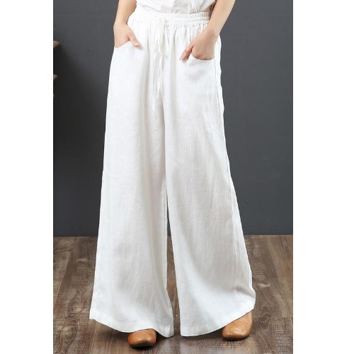 Title 1, Summer cotton and linen womens trousers, loose...