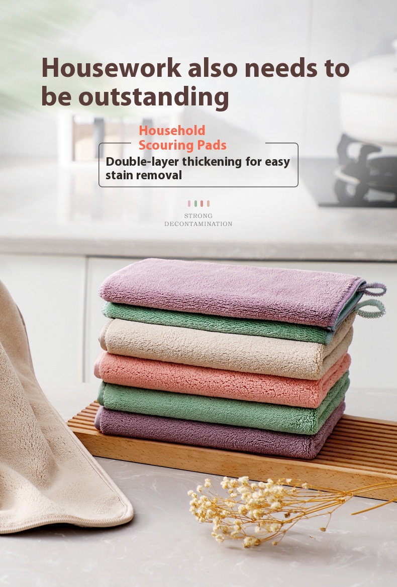 Title 6, Thickened Household Cleaning Cloth Household Ab...