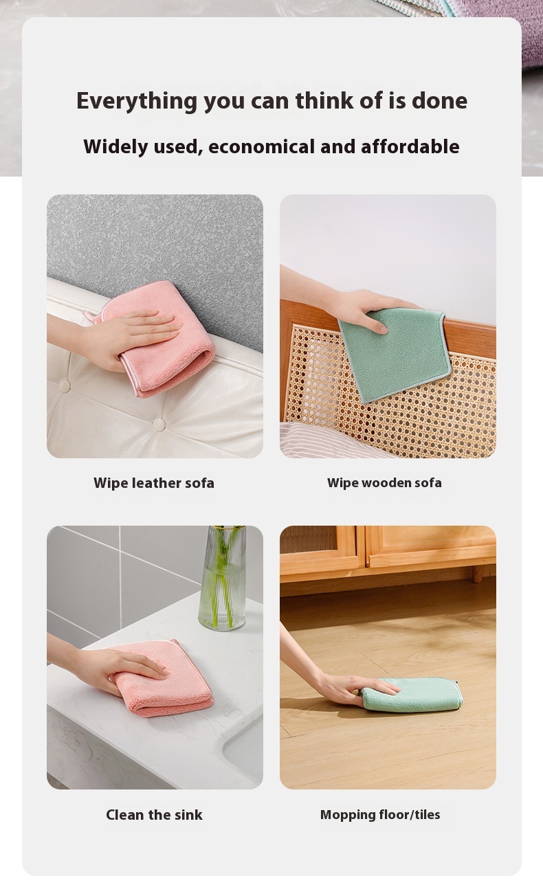 Title 9, Thickened Household Cleaning Cloth Household Ab...