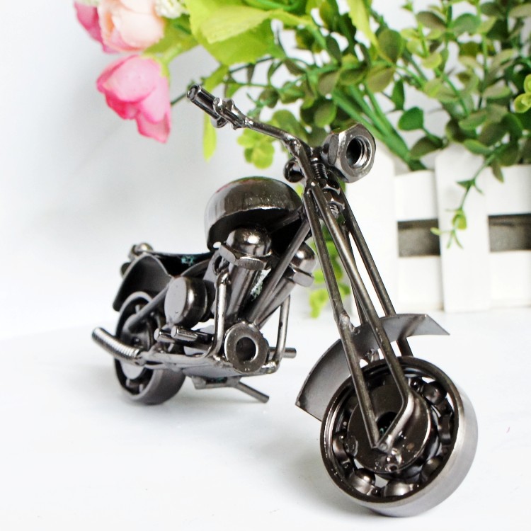 Title 1, Metal Iron Art Motorcycle Model Ornaments Handm...