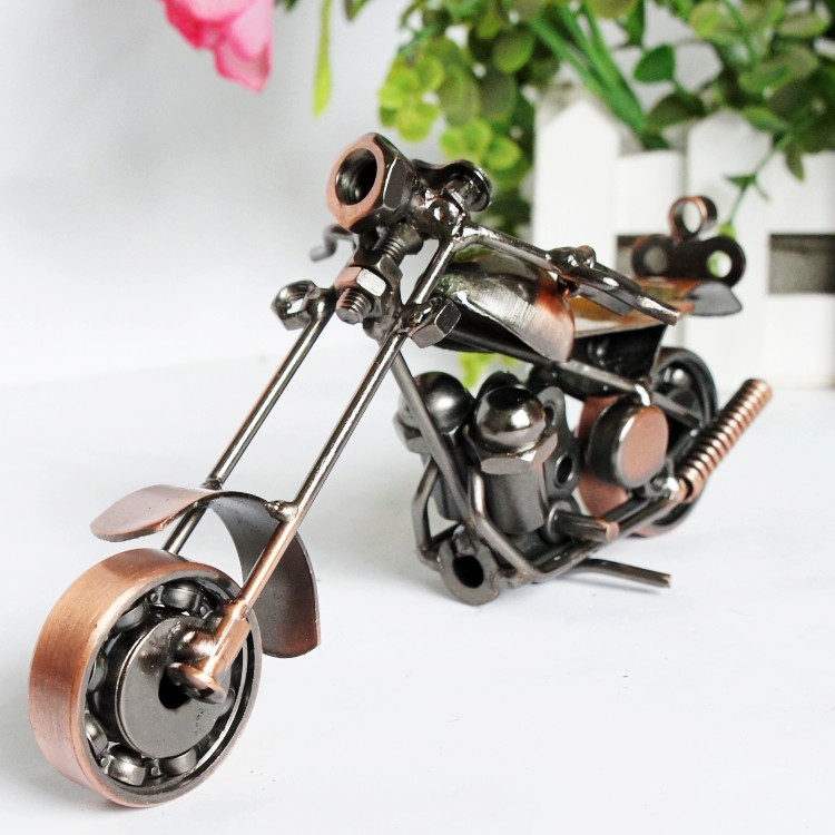 Title 11, Metal Iron Art Motorcycle Model Ornaments Handm...