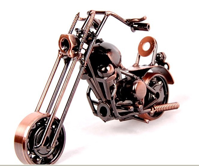 Title 14, Metal Iron Art Motorcycle Model Ornaments Handm...