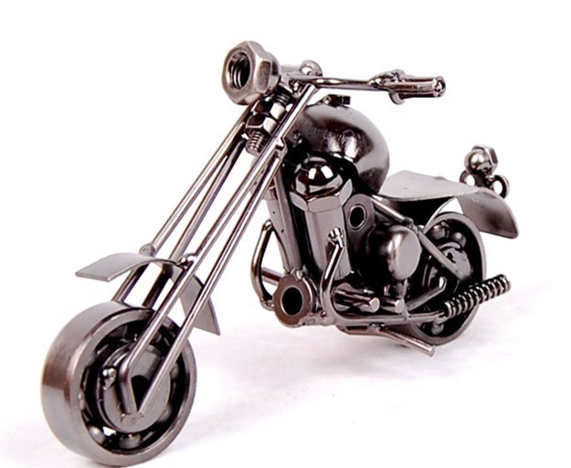 Title 16, Metal Iron Art Motorcycle Model Ornaments Handm...