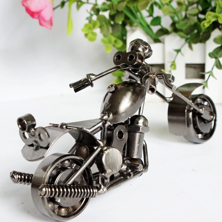 Title 18, Metal Iron Art Motorcycle Model Ornaments Handm...