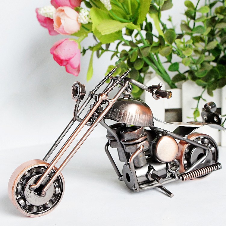 Title 19, Metal Iron Art Motorcycle Model Ornaments Handm...