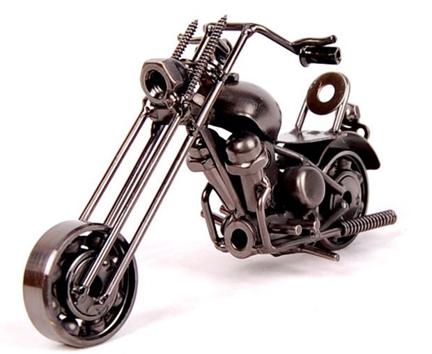 Title 20, Metal Iron Art Motorcycle Model Ornaments Handm...