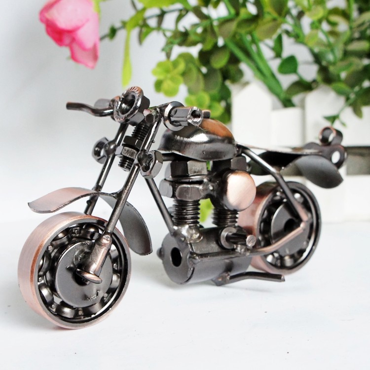 Title 23, Metal Iron Art Motorcycle Model Ornaments Handm...