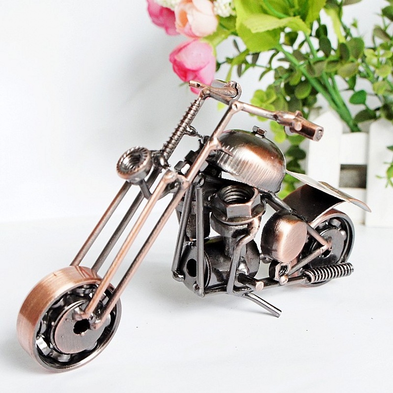 Title 24, Metal Iron Art Motorcycle Model Ornaments Handm...