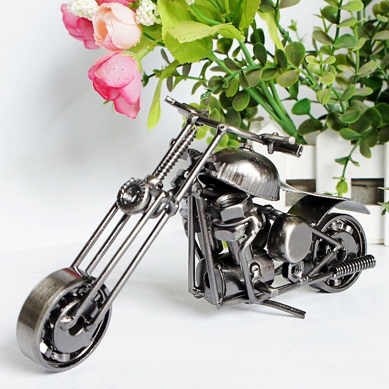 Title 25, Metal Iron Art Motorcycle Model Ornaments Handm...